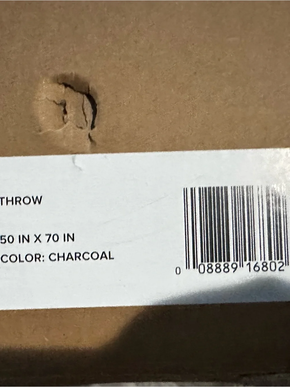 UGG Throw Charcoal Blanket (50”X70”)